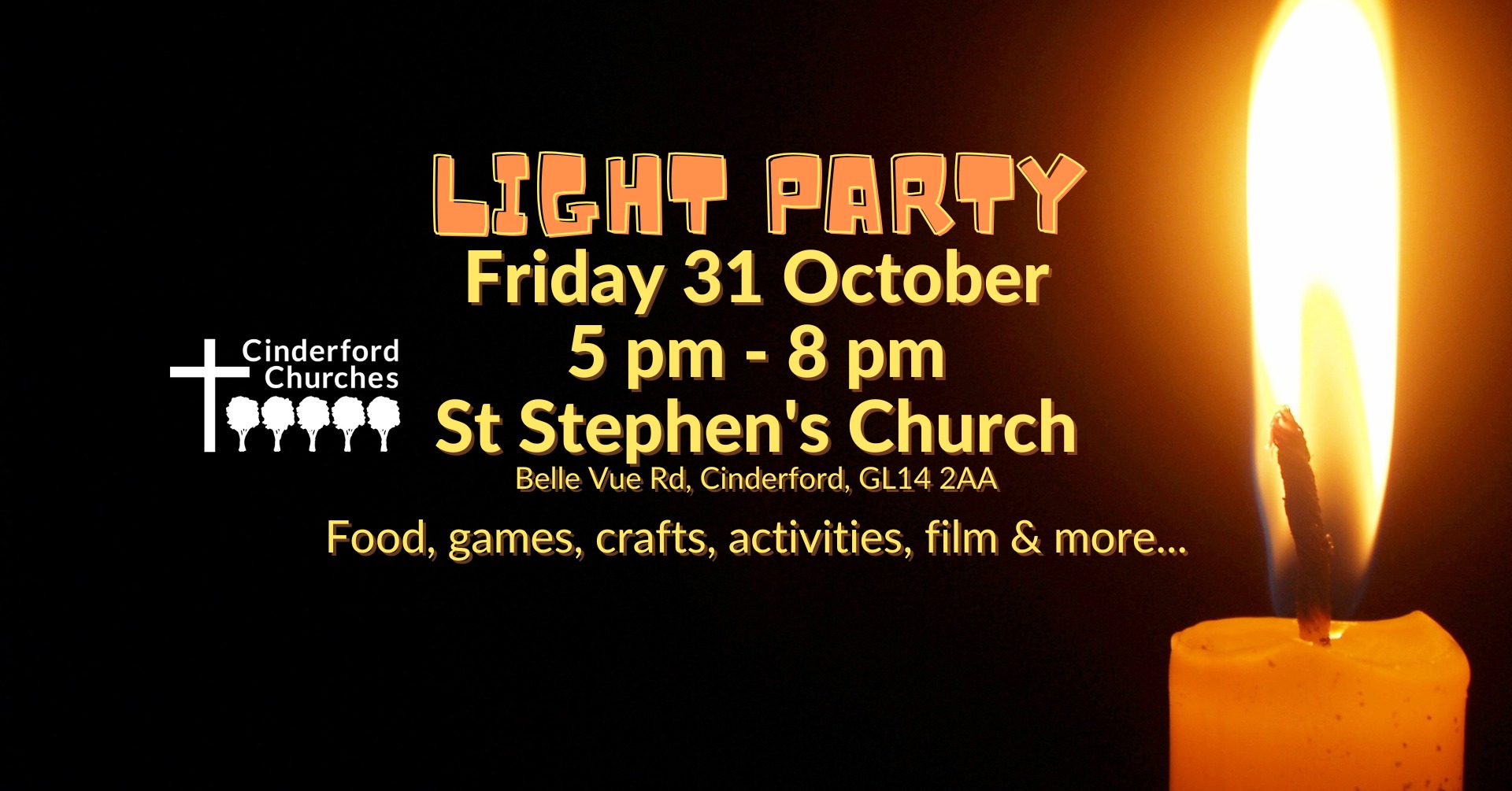 Light Party Friday 31 October 5pm - 8pm